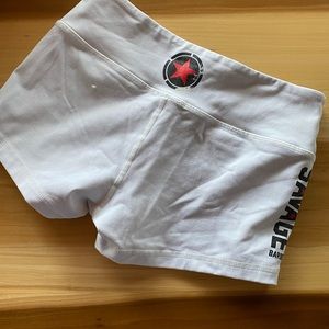 Savage Barbell white shorts